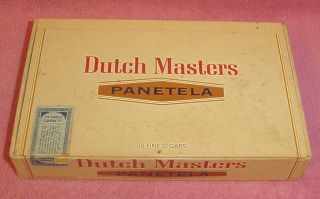 Vintage Dutch Masters Pantela 50 Ct Cigar Box Consolidated Cigar