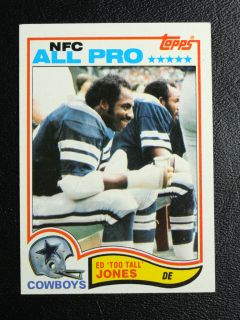 1982 Topps Football 318 Ed Too Tall Jones Cowboys