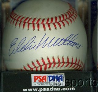 Eddie Mathews Signed Autographed NL Baseball PSA DNA 8