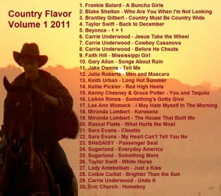 Promo DVD Disc Country Music Video Hits Country Flavor Volume 1 A