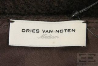 Dries Van NOTEN Brown Boucle Scoop Neck Sleeveless Dress Size Medium