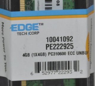 Lot of 2 Edge Tech Corp Internal Desktop Memory 4GB DDR3 PE222925
