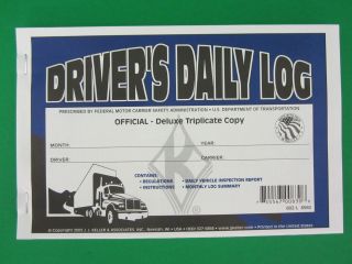 JJ Keller 602L Triplicate Drivers Daily Log Book with Carbon
