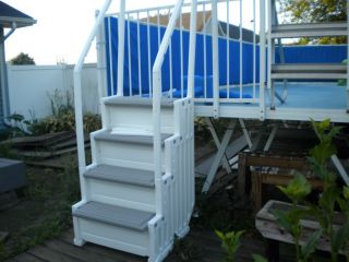  Step 1 Aboveground In Pool Swimming Pool Steps Entry System Grey