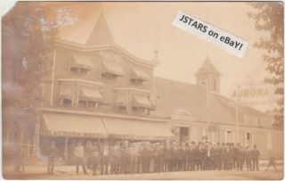 1910 Egg Harbor City NJ Aurora Hotel Postcard RPPC