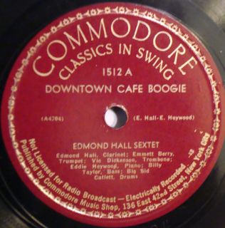 Edmund Hall Sextet Downtown Cafe Boogie Uptown Cafe Blues Commodore 12