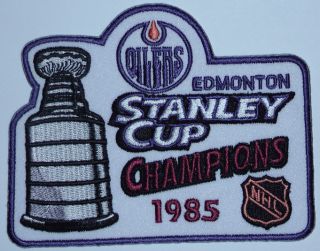 EDMONTON OILERS 1985 STANLEY CUP CHAMPIONS PATCH WAYNE GRETZKY NHL