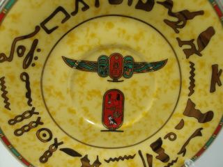 Scarab Ceramic Plate Egyptian Hieroglyphics Pharaoh Decor Decorative 6