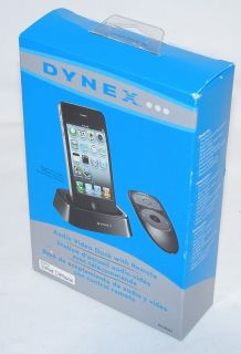 Dynex DX IPDR3 Audio Video Charging Docking Station w/ Remote Apple
