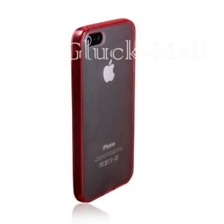 Red Ultra Thin Clear Crystal Snap on New Hard Case Cover for Apple