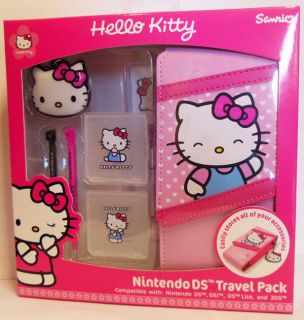  Kitty 3DS DSi DS Lite 7 in 1 Accessory Kit Travel Pack Bag Case