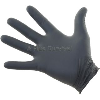 100 Black Nitrile 5 Mil Thick Safety Gloves Extra Large Size Latex
