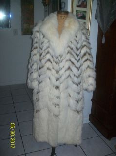 Edward Lowels Beverly Hills Full Length White Fox Raccoon Fur Inserts