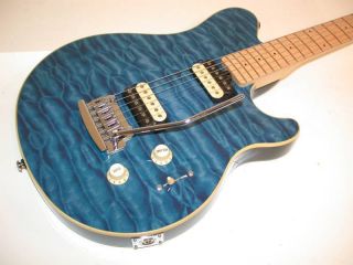  Sterling by MusicMan Sub AX3 Electric Guitar Axis Trans Blue