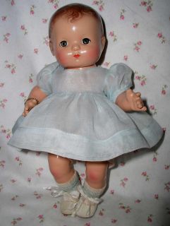 1940s EFFANBEE PATSY BABYkin TODDLER Doll    Brown Molded Hair   A/O