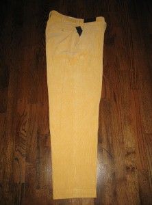 Ralph Lauren Mens Yellow Corduroy Prospect Pants 35 30