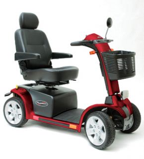  Pursuit Heavy Duty 4 Wheel Electric Scooter 400lb Red Open Box