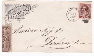 Powders 1887 Advertising Cover with Official Seal to Durham Ct