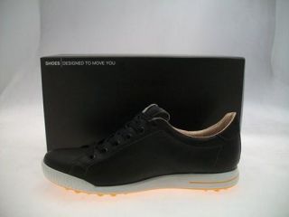 Ecco Street Golf Shoes Black Moonless Leather Suede US 10 10 5 EUR 44