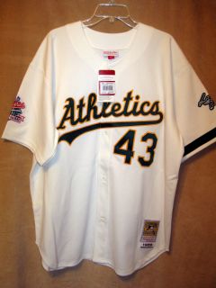 AUTHENTIC MITCHELL & NESS ECKERSLEY As ATHLETICS Home/White Jersey 52