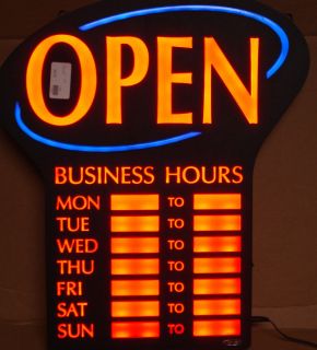  Newon Open Business Hours LED Sign