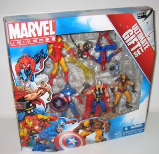 Marvel Universe 5pc Ultimate Gift Set Iron Man Spiderman MIB