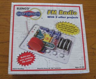 Elenco Snap Circuits FM Radio Electronic Project Kit SCP 02 Unused Fun