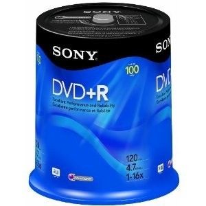 New Sony 100 Pack DVD R 120 Minutes 4 7 GB Printable