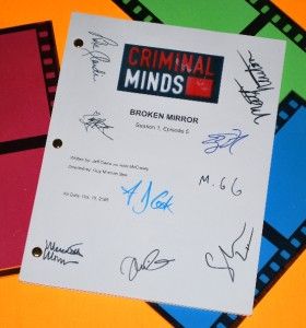 Criminal Minds Broken Mirror Script Signed 9x rpt Thomas Gibson Shemar