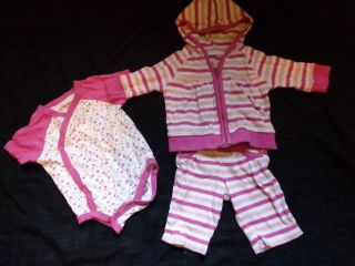 dwell studio for target baby girl 3 piece set jogging suit 0 3 months