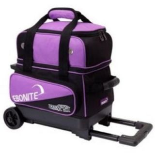 Ebonite Transport 1 Ball Roller Bowling Bag with Wheels Purple