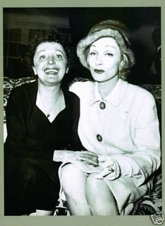 Marlene Dietrich Edith Piaf 1959 Orig Swiss Postcard