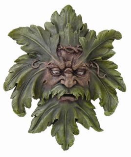 Large Forest Greenman Wall Plaque 17 H Statue Figurine Gothic