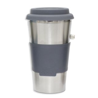 Gray Eco Power Travel Mug BPA Free With Car Travel Charger EC 7PM