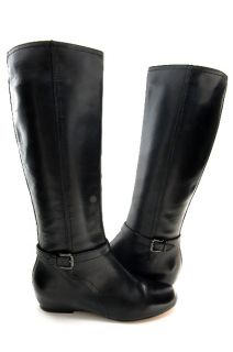 Ellen Tracy Lana Black Boots Knee Shoes Womens Size 7