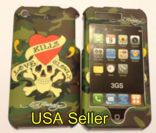 Ed Hardy Snapon cover case Protector for Apple Iphone 3g 3gs Camo