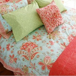  Sari Bloom Organic Duvet Cover NEW Full Queen 100% cotton bedding NWT