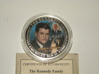 Edward M. Ted Kennedy Colorized Commemorative Coin from the American