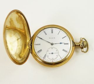 Antique Elgin Pocket Watch 17 Jewels Movement Size 12 Grade 321 Hunter
