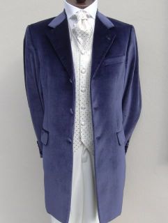 Mens Velvet Lilac Prince Edward Wedding Dress Suit Jacket 36 38 40 42