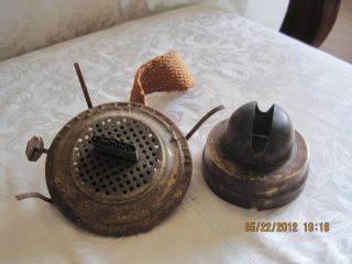 Lot of 2 Vintage Eagle kerosene oil lamp lantern burner parts
