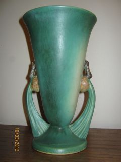 Roseville Pottery Pinecone Large Lovely Double Handled Vase