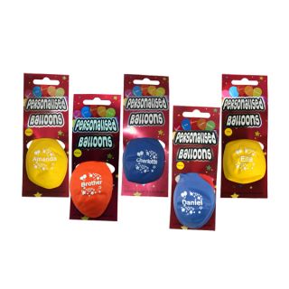  Personalised Name Balloons INTIALS A G