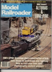 Model Railroader Jan 1983 EMD GP50 Drawings Backdrops