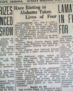 Emelle Al Alabama Sumter County Co Race Riot Negroes 1930 Newspaper