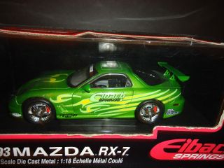 Ertl Mazda RX7 1993 Eibach Springs Edition Green 1 18