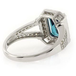 emerald cut alexandrite vintage silver ring c