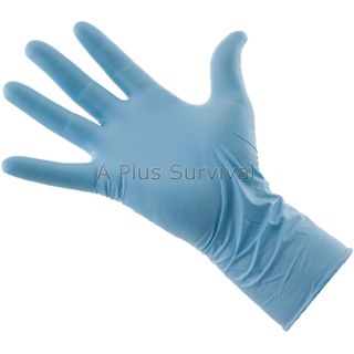 50 Blue Nitrile 8 Mil Safety Gloves Large Latex Free