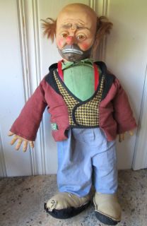 VINTAGE EMMET KELLYS WILLIE THE CLOWN 20 OLD COLLECTIBLE DOLL