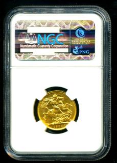 1907 M Australia Edward VII Gold Coin Sovereign NGC Gem